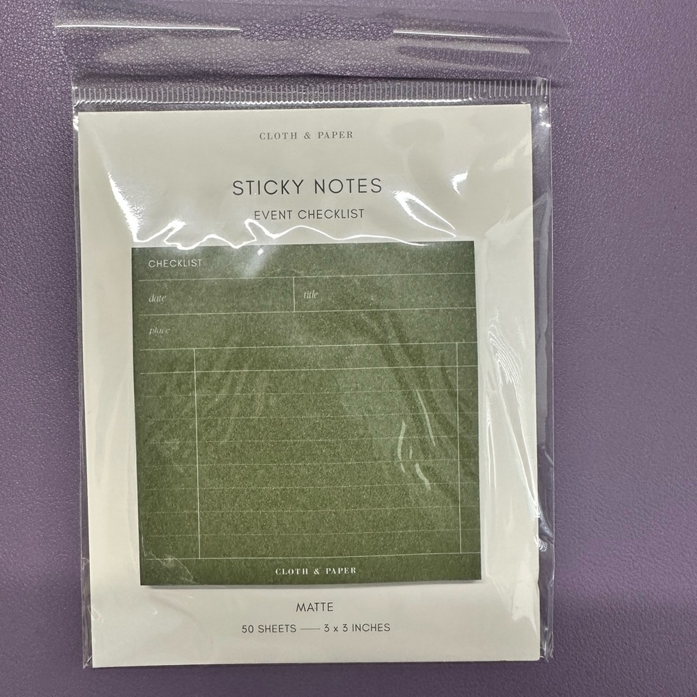 Cloth & Paper Notepad and Sticky Notes